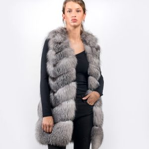 Zeitlos elegante Frost Fuchs Pelz Weste - Luxuriöser Naturpelz Komfort