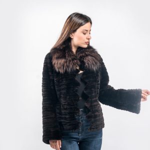 Luxuriöse Jacke aus dunkelbraunem Nerzpelz - Premium Natural Warmth
