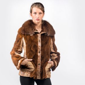 Klassische Samt Nerz Pelz Jacke - Plüsch Echtpelz Design