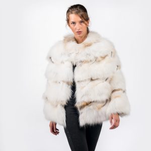 Opulent Golden Island Fox Fur Cape – Wild Natural Fur Warmth