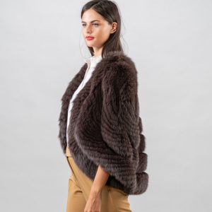 Exceptional Brown Fox Fur Stole – Unique Texture and Timeless Grace