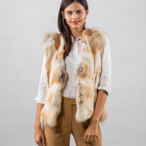 Untamed Charm Real Coyote Fur Vest – Durable, Genuine Fur Excellence