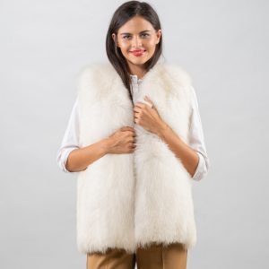 Stunning Bridal Fox Fur Vest – Elegant Warmth for Unforgettable Events