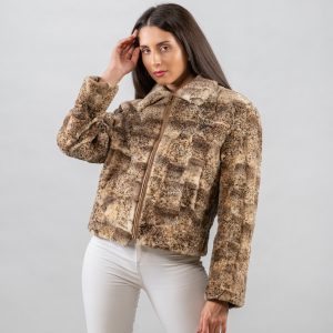 Frost Luxe Arctic Fox Fur Jacket – Sleek Silver-Toned Statement