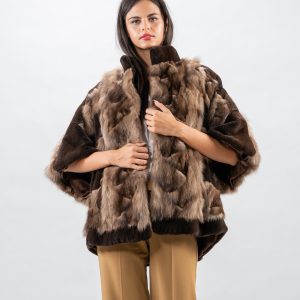 Timeless Grace Sable Fur Cape – Tortora & Velvet Mink Perfection