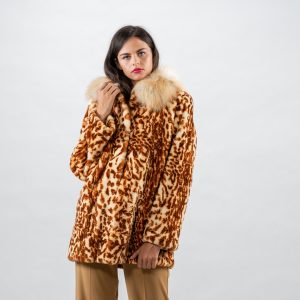 Wild Elegance Leopard-Print Mink Fur Jacket