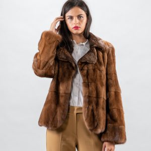 Warm Demi Buff Mink Fur Jacket