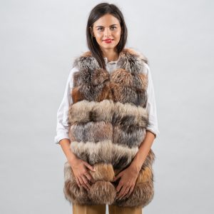 Authentic Golden Cross Fox Fur Vest