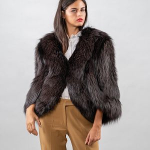 Elegant Arzante Fox Fur Stole in Warm Brown Tones