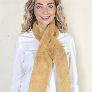Beige Samt Nerzschal