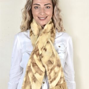 Sophisticated Cream Mink Fur Wrap