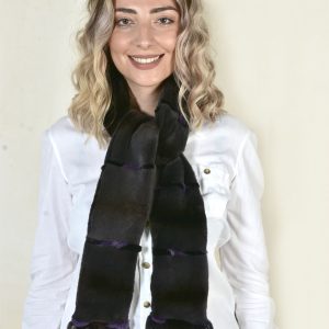 Genuine Grey Mink Fur Scarf