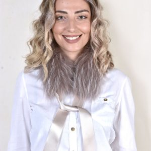 Soft Light Beige Finn Raccoon Fur Collar