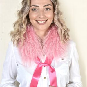 Blush Pink Raccoon Fur Neckband
