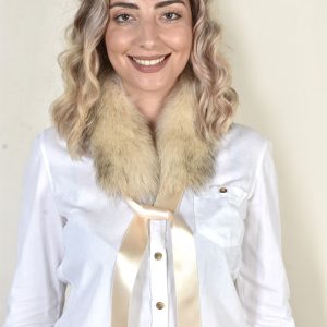 Frostfuchs Halsband in Beige Farbe