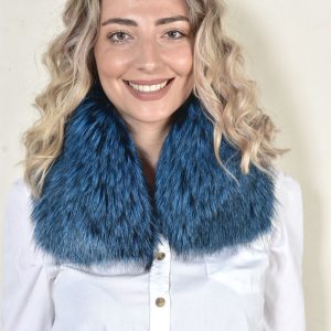 Blauer Silber Fuchs Fellkragen