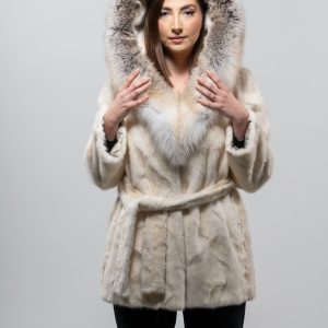 Hooded Mink Fur Jacket