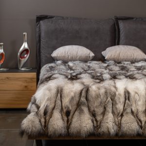 Natural Blau Fuchs Pelzdecke