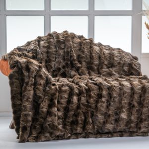 Pure Natural Sable Fur Throw Blanket – Timeless Elegance