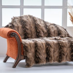 Exquisite Decke aus echtem Zobelpelz