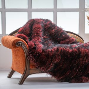 Handgefertigte Finn Raccoon Fur Throw Blanket