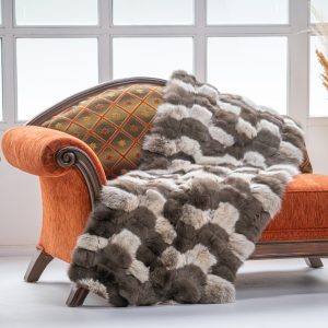 Blauer Fuchs Pelz Wurf Kleine Decke oder Teppich
