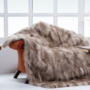 Amber Fox Fur Blanket
