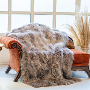 Finn Raccoon Fur Throw Blanket