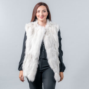 Elegance Shadow Fox Fur Vest – Handmade