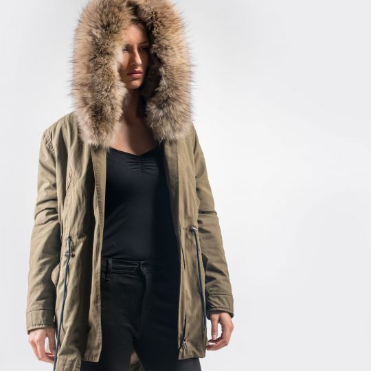 Damen Winterjacke mit Innenfutter Zobel