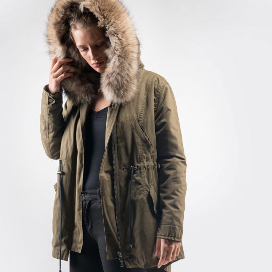 Damen Winterjacke mit Innenfutter Zobel