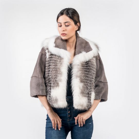 Platinum Frost Fox Fur Jacket