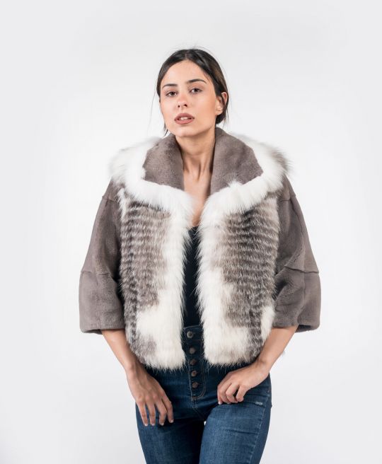 Platinum Frost Fox Fur Jacket