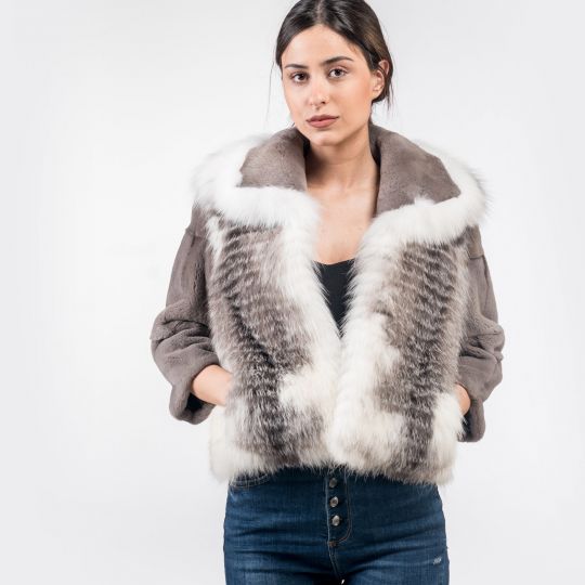 Platinum Frost Fox Fur Jacket