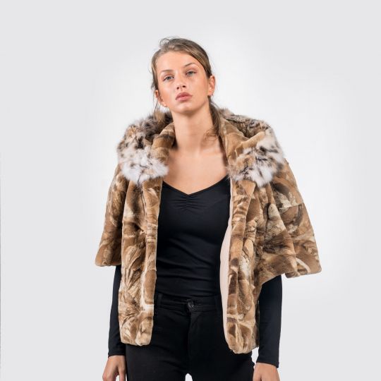 Hooded Velvet Mink Fur Jacket