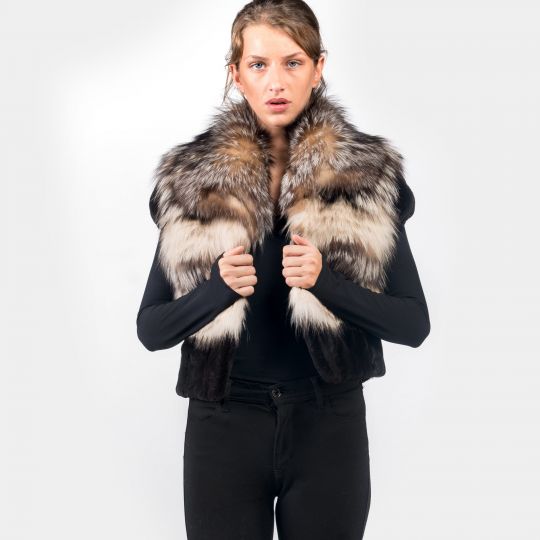 Crystal Fox Fur Vest