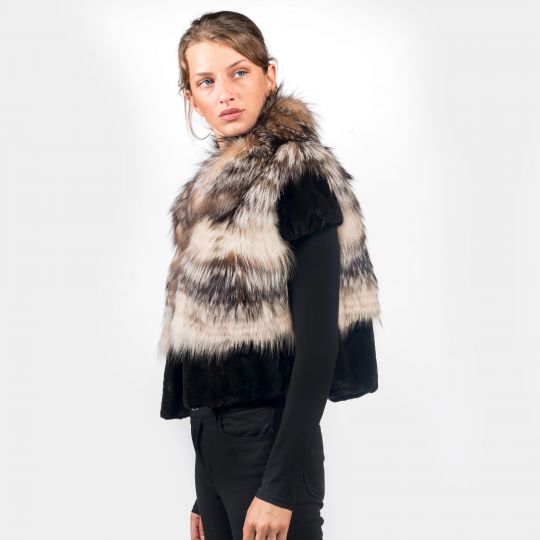 Crystal Fox Fur Vest