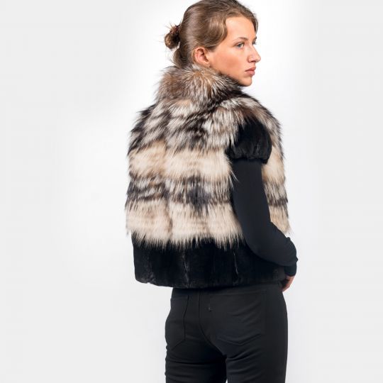 Crystal Fox Fur Vest