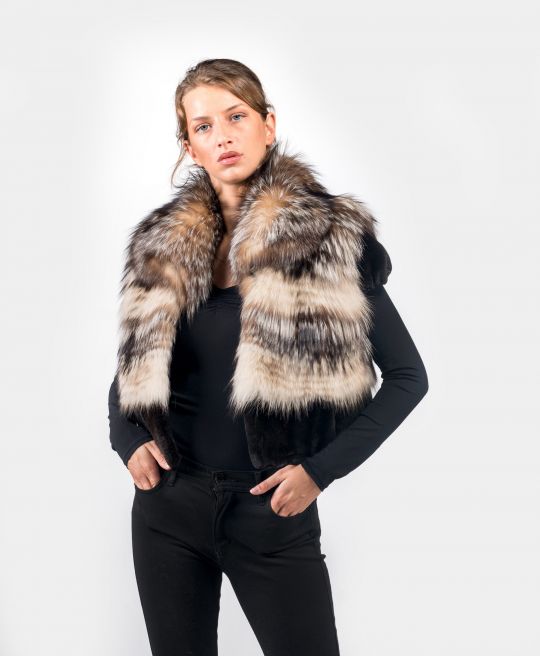 Crystal Fox Fur Vest