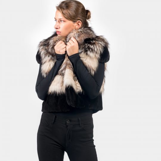 Crystal Fox Fur Vest