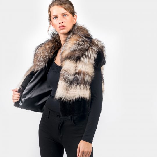 Crystal Fox Fur Vest