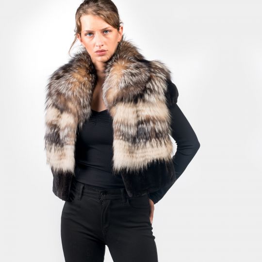 Crystal Fox Fur Vest