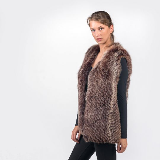 Brown Fox Fur Vest