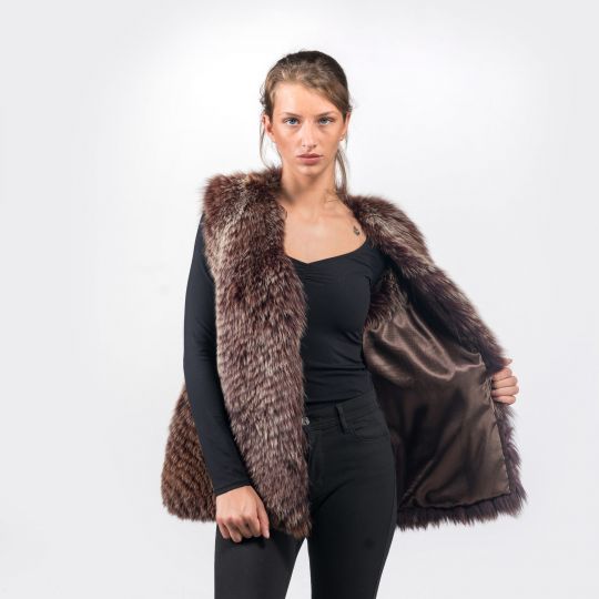 Brown Fox Fur Vest