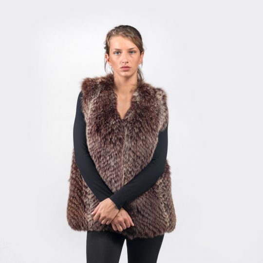 Brown Fox Fur Vest