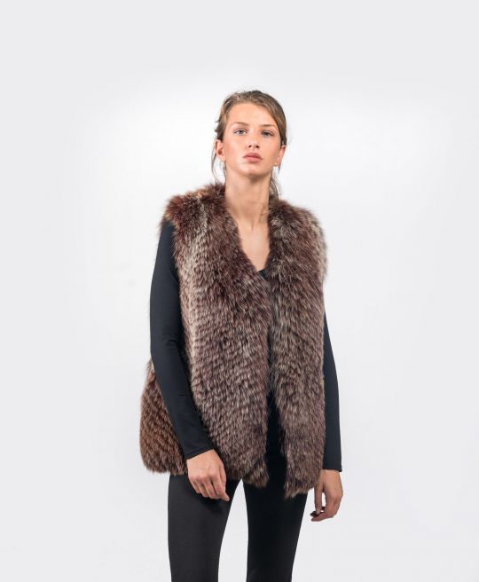 Brown Fox Fur Vest