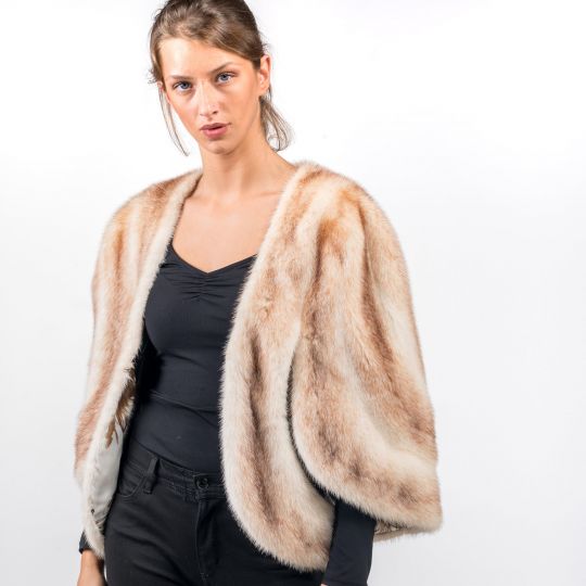 Special Brown Gross Mink Fur Stole