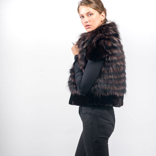 Brown Arzante Fox Fur Vest