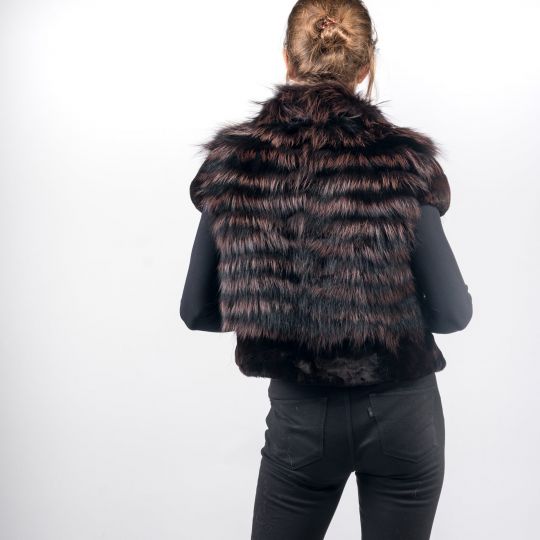 Brown Arzante Fox Fur Vest