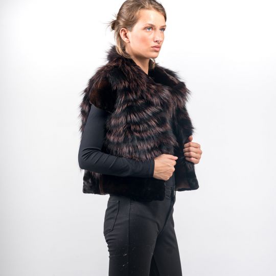 Brown Arzante Fox Fur Vest